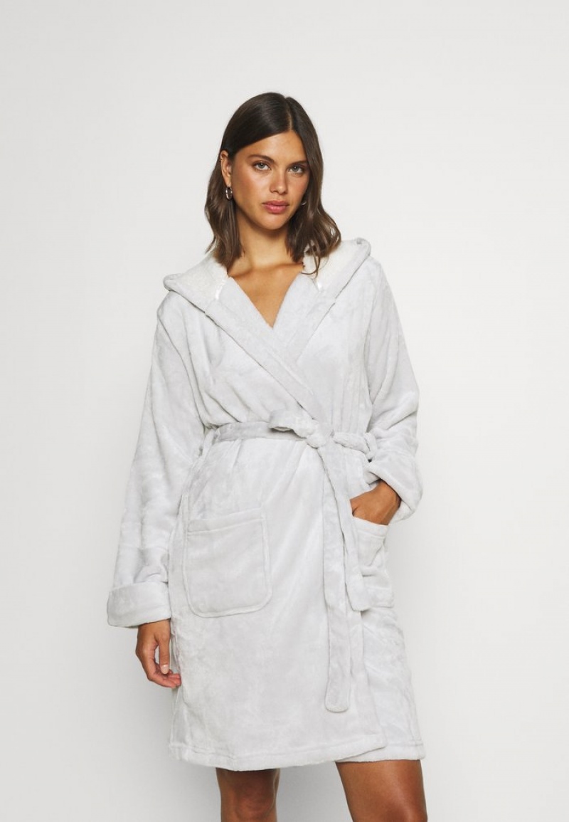 Anna Field Budget Maelis Jurken Gown Bathrobe Dames Grijs | NL-7065289-BO