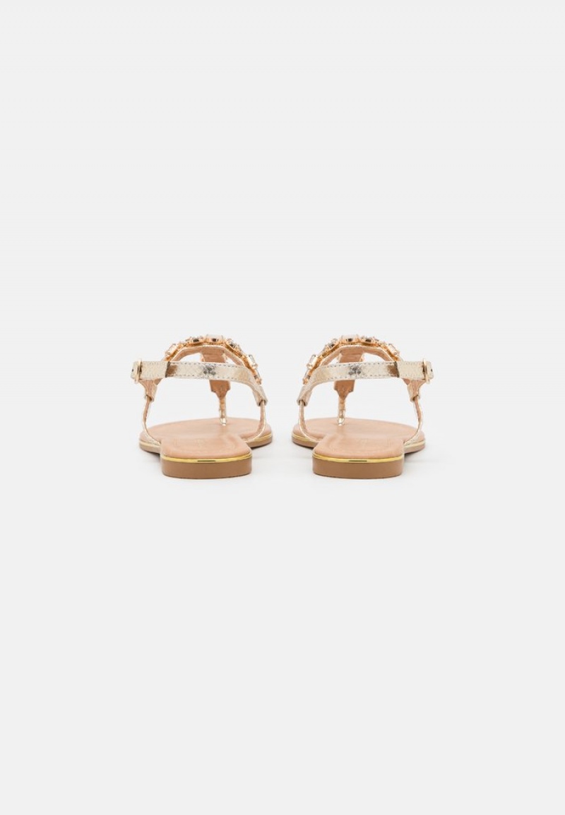 Anna Field Budget T-Bar Sandalen Dames Goud | NL-0247839-MR