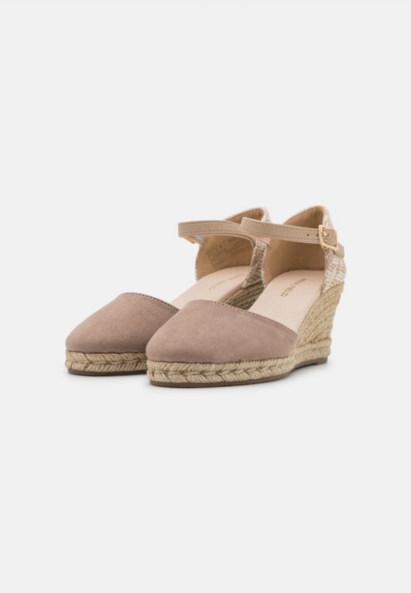 Anna Field Budget Wedges Hakken Dames Grijs Bruin | NL-9053786-BO