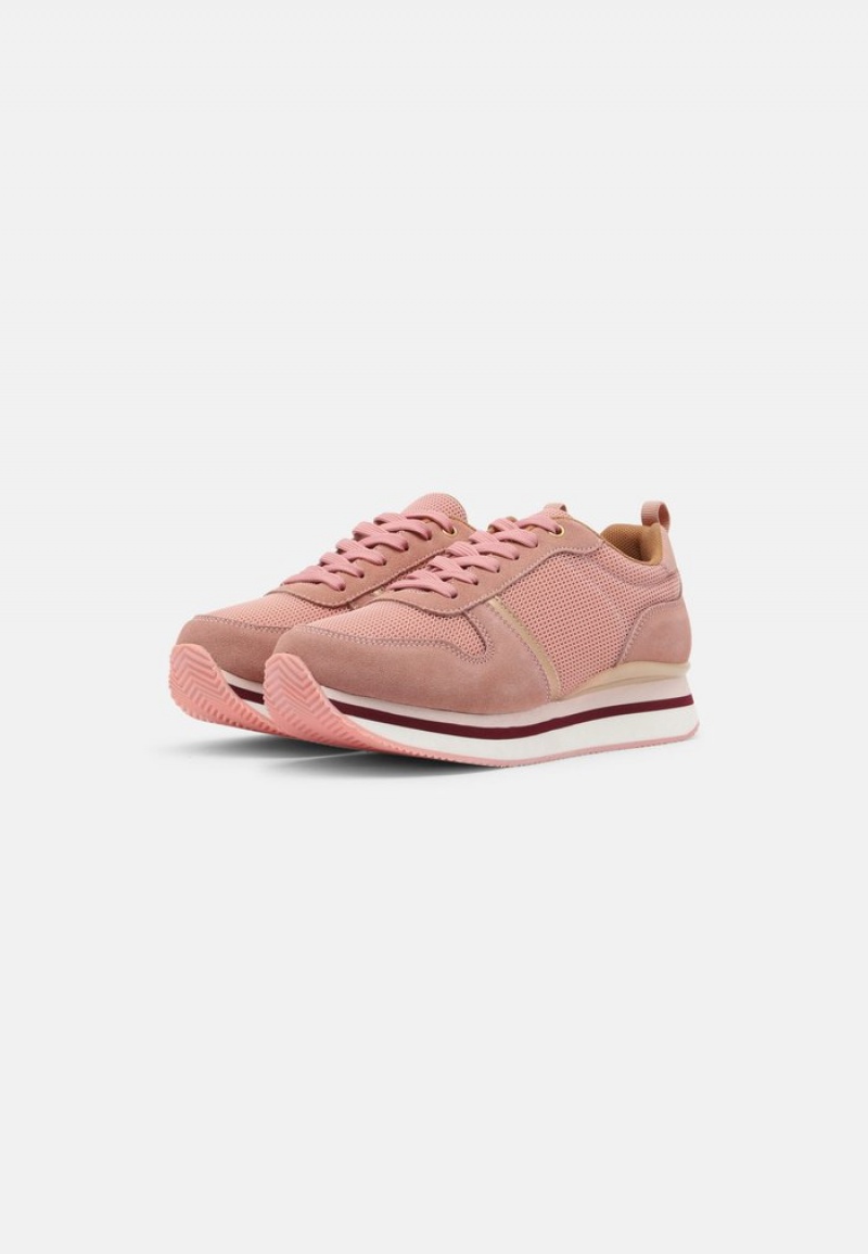 Anna Field Buy Comfort Leather Sportschoenen Dames Roze | NL-7602851-QC