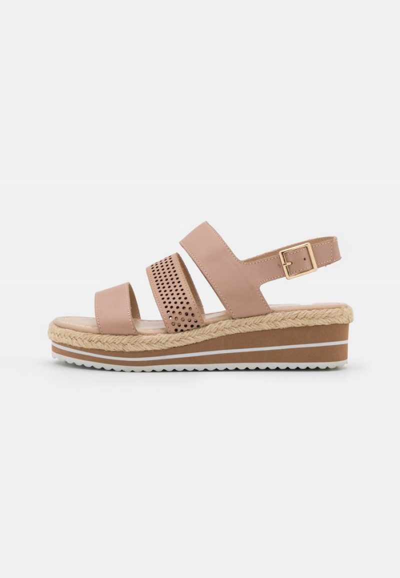 Anna Field Buy Leather Espadrilles Sandalen Dames Beige | NL-1689247-YU