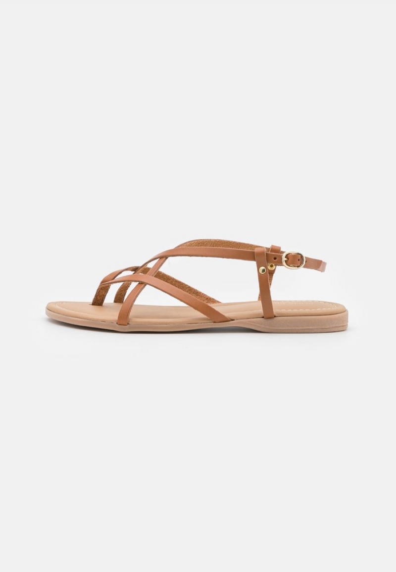 Anna Field Buy Leather T-Bar Sandalen Dames Bruin | NL-4536790-WJ