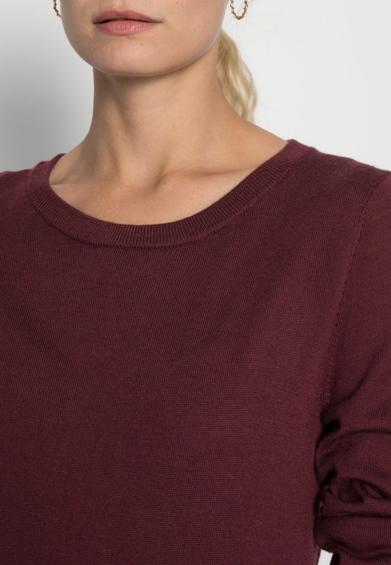 Anna Field Buy Merino Wol Jumper Pullover Dames Bordeaux | NL-4352968-IA