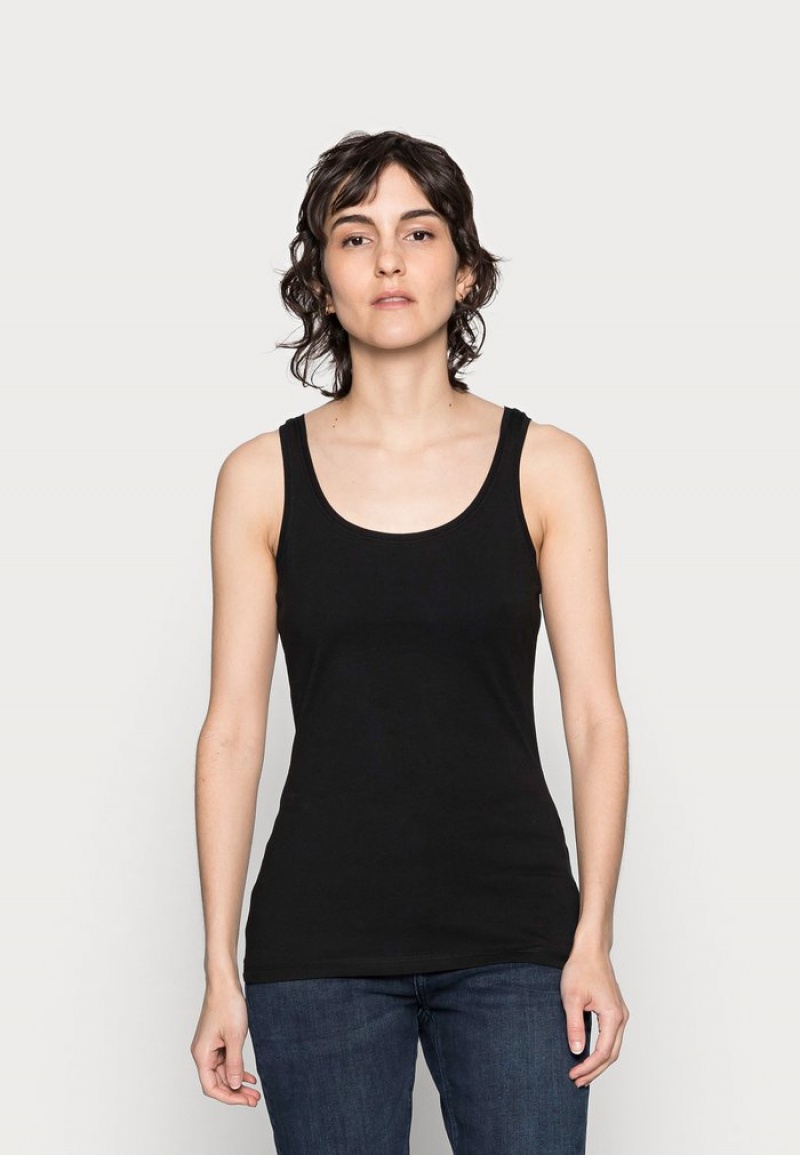 Anna Field Cheap Basic Tank 3Er Pack Top T-Shirt Dames Zwart | NL-6587209-XW