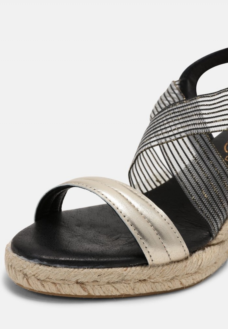 Anna Field Cheap Comfort Leather Espadrilles Sandalen Dames Zwart | NL-3604925-GS