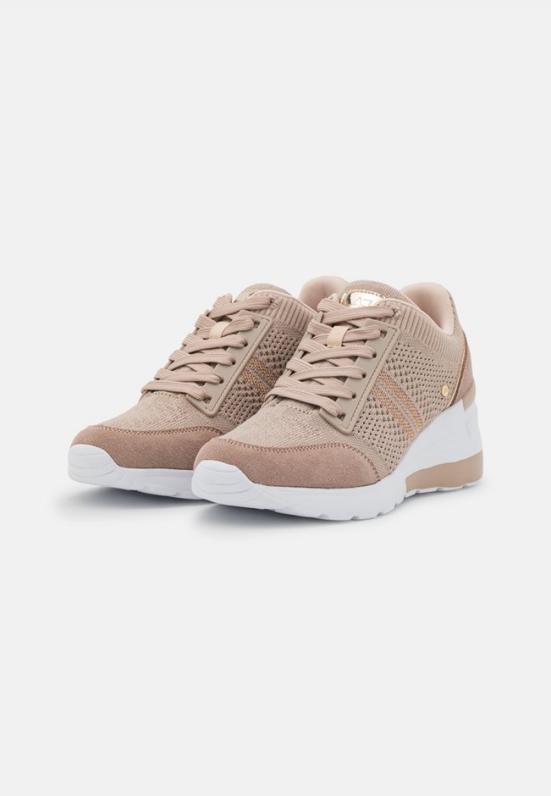 Anna Field Cheap Leather Mix Sportschoenen Dames Beige | NL-3576812-JH