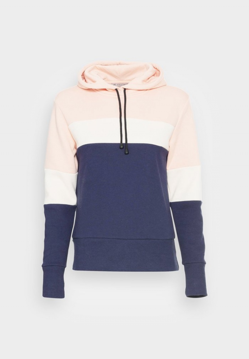 Anna Field Cheap Met Capuchon Sweatshirt Hoodie Pullover Dames Donkerblauw | NL-2805741-BY