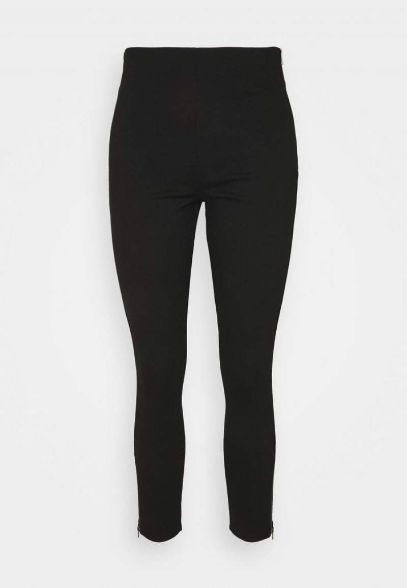 Anna Field Cheap Punto Business Legging With Zip Hem Leggings Broek Dames Zwart | NL-6845120-PJ