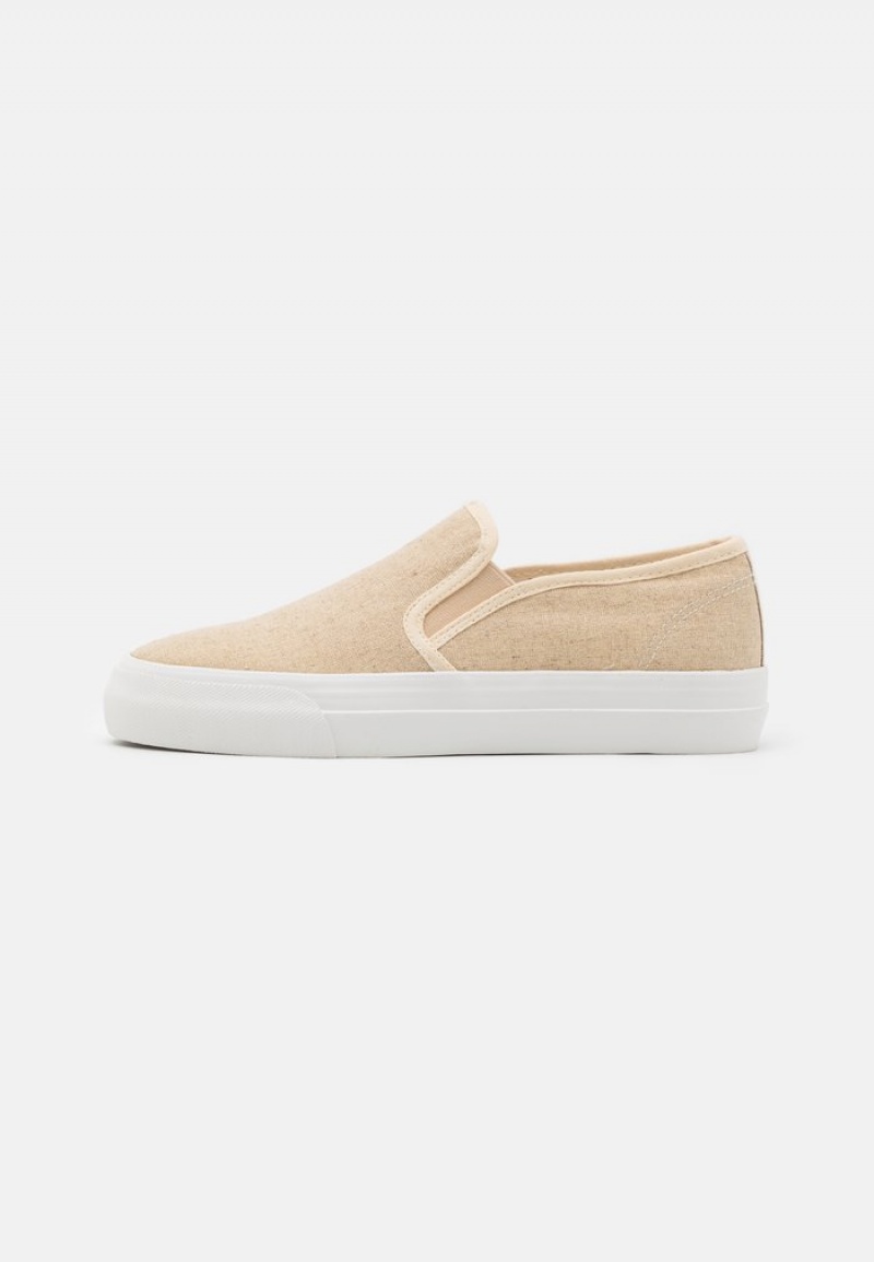 Anna Field Cheap Slip-Ons Laag Schoenen Dames Beige | NL-7093268-AM