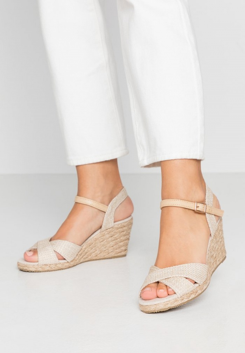 Anna Field Cheap Wedge Sandalen Dames Beige | NL-4092561-AI