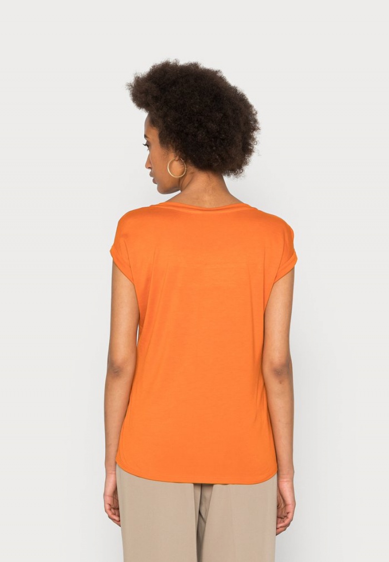 Anna Field Cheapest Basic T-Shirt Dames Oranje | NL-6973250-EF