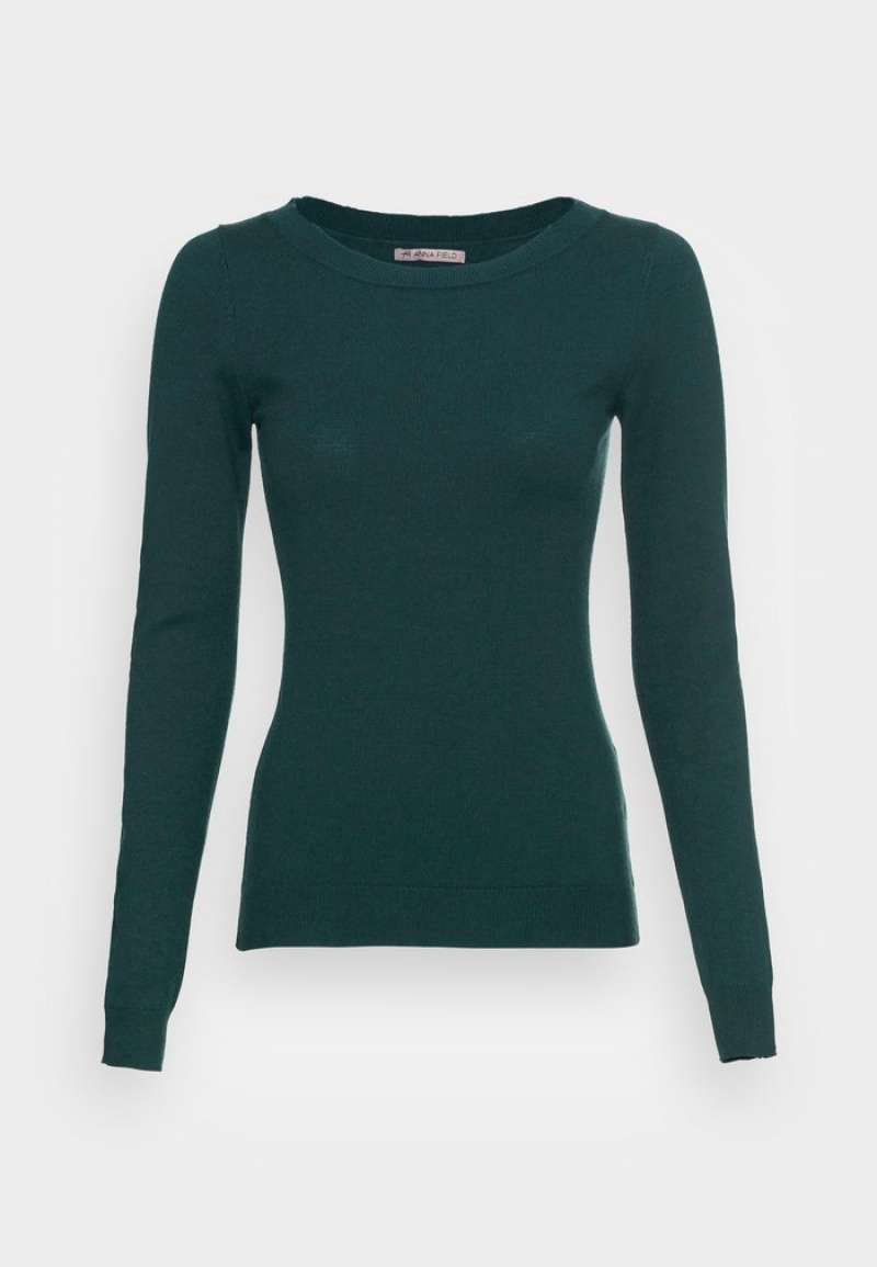 Anna Field Cheapest Jumper Pullover Dames Donkergroen | NL-4036712-MJ