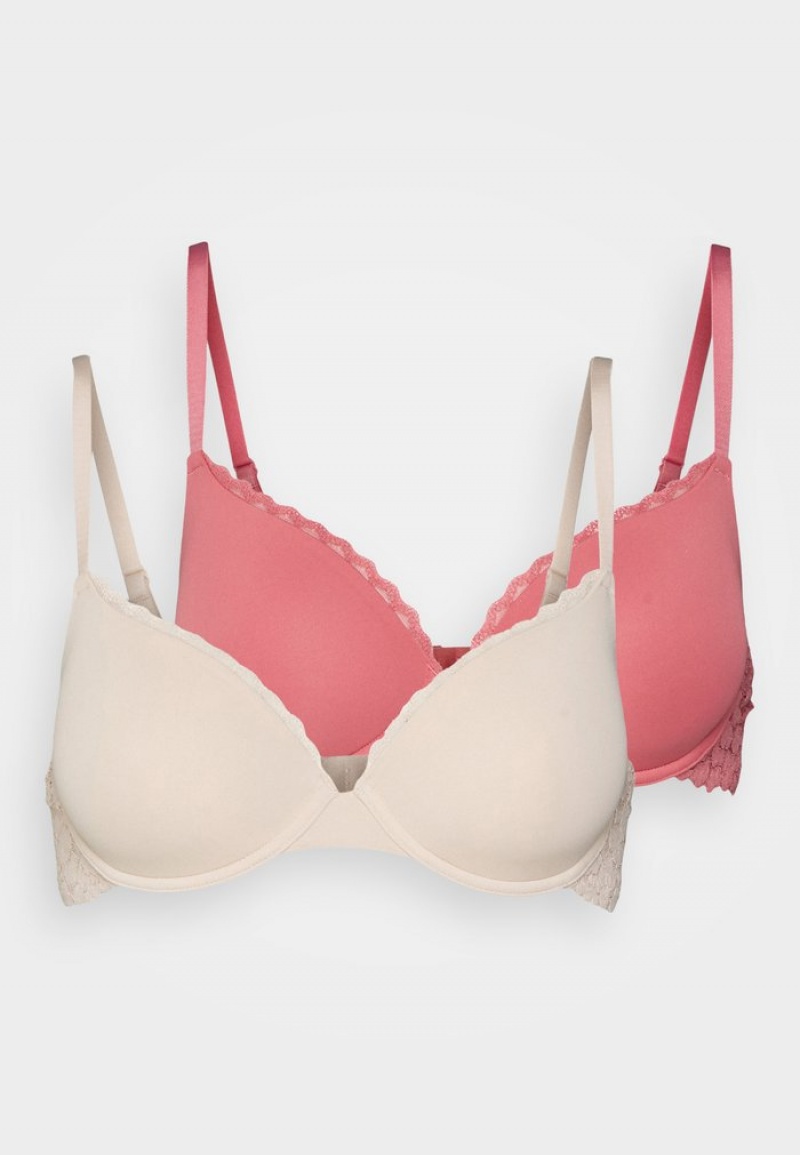 Anna Field Cheapest Luca 2Pp Tshirt Bra Triangle BH Dames Roze | NL-9564320-QP