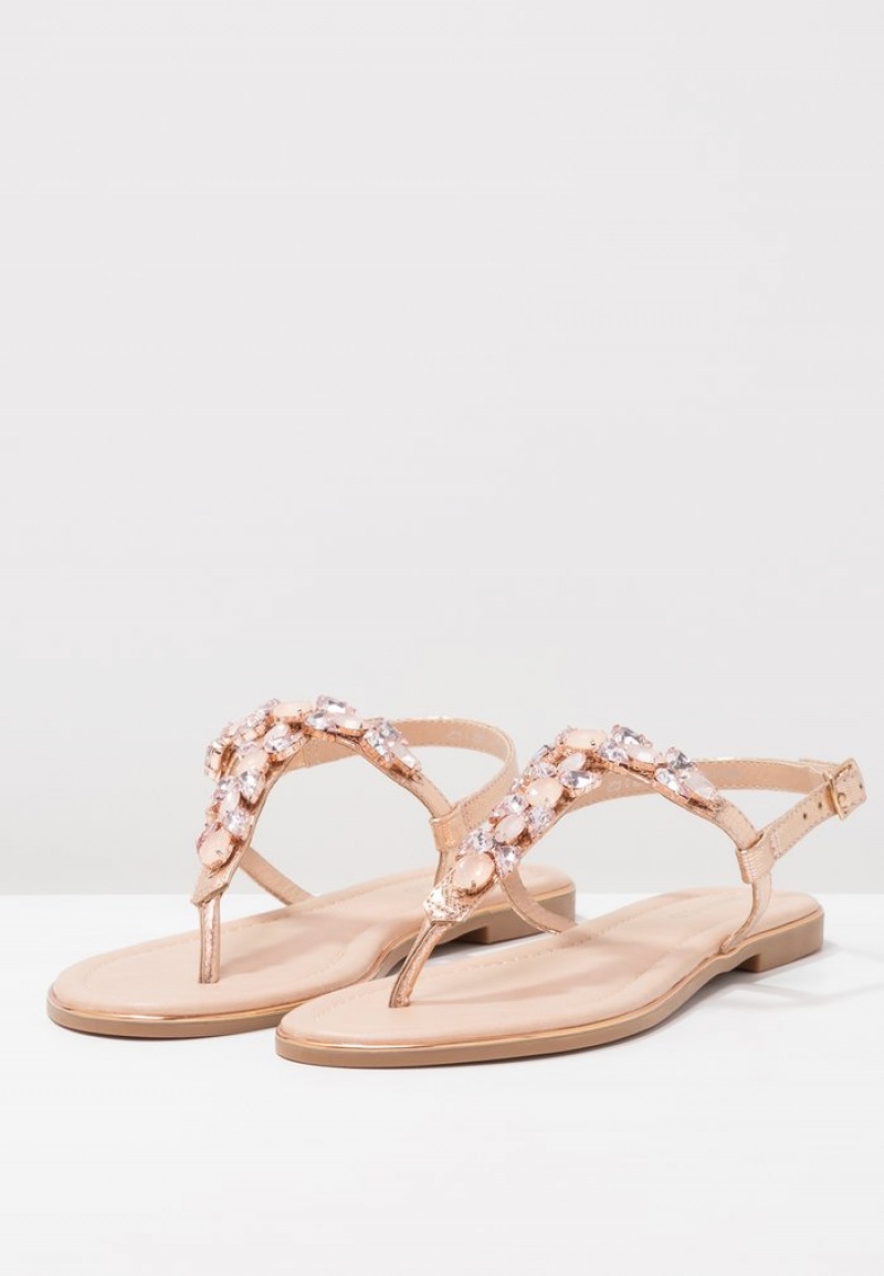 Anna Field Cheapest T-Bar Sandalen Dames Roze Goud | NL-5790312-EF