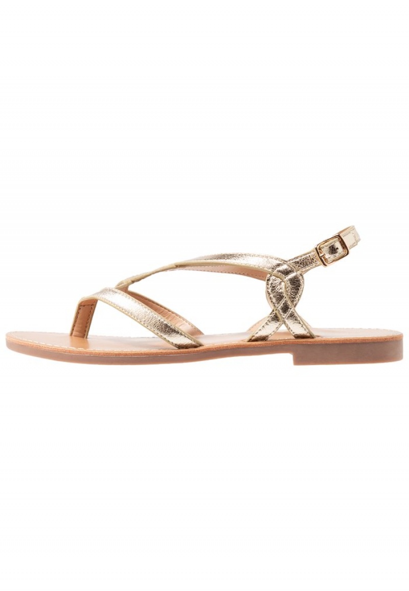 Anna Field Cheapest T-Bar Sandalen Dames Goud | NL-3025491-EM