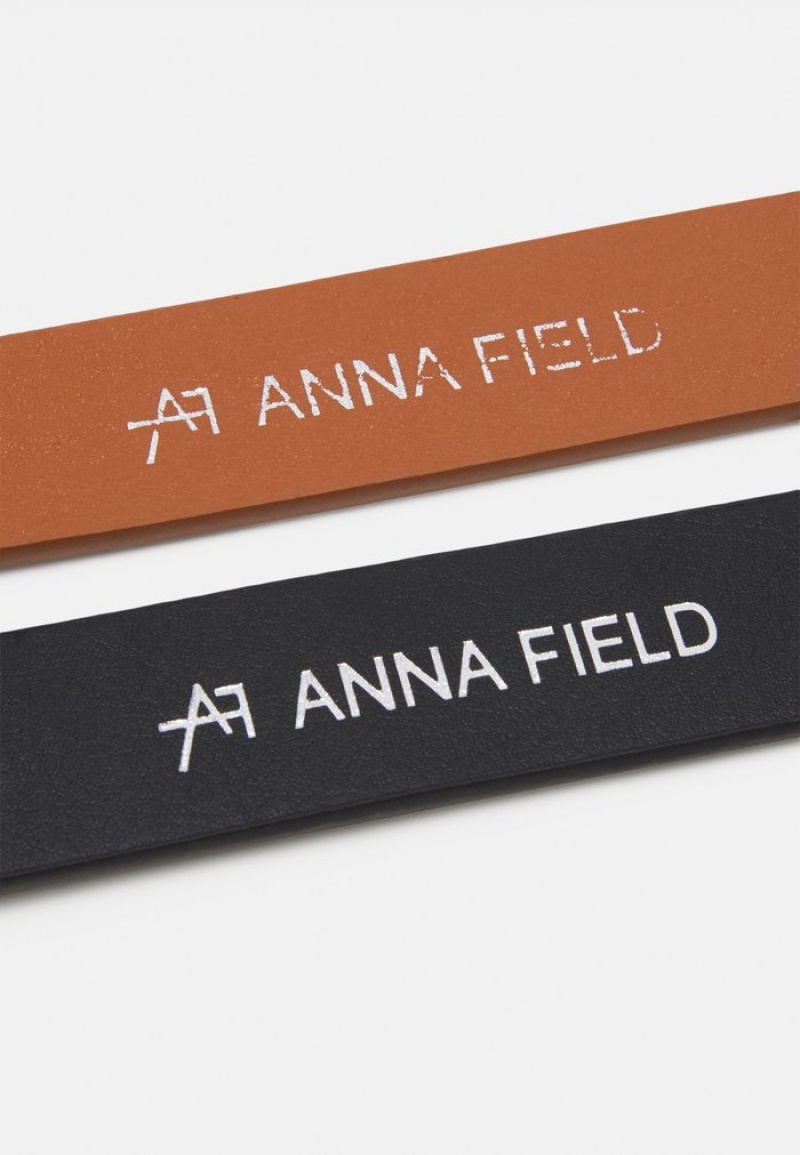 Anna Field Coupon 2 Pack Riem Dames Zwart | NL-8629103-JO