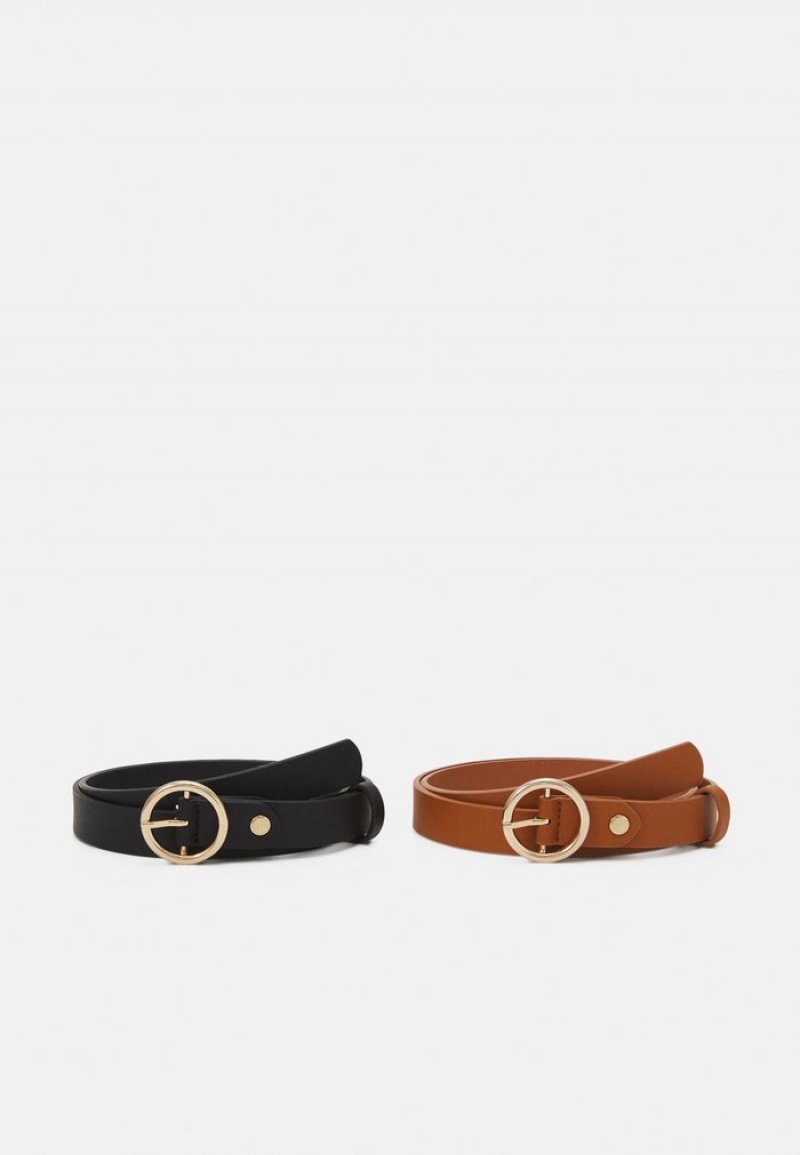 Anna Field Coupon 2 Pack Riem Dames Zwart | NL-8629103-JO