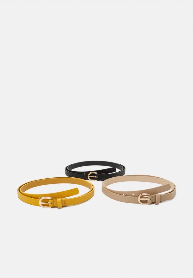 Anna Field Coupon 3 Pack Riem Dames Zwart | NL-2347069-ZB