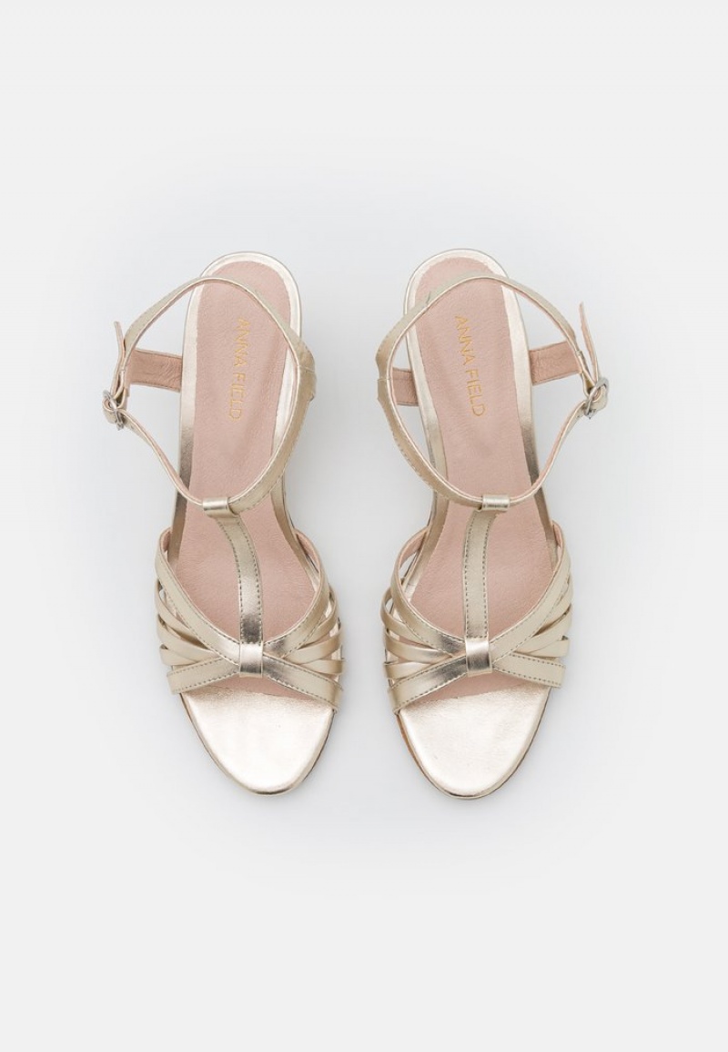 Anna Field Coupon Sandalen Dames Goud | NL-9013476-IA