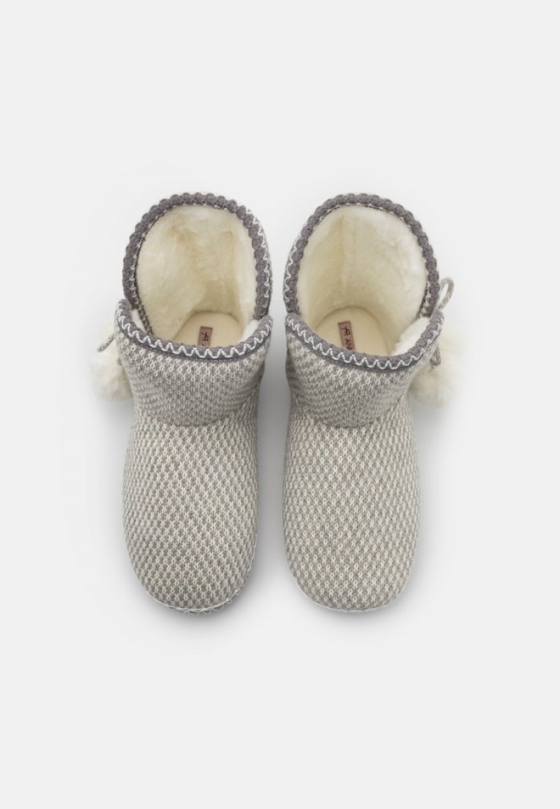 Anna Field Coupon Slippers Enkellaarzen Dames Lichtgrijs | NL-4976018-MB