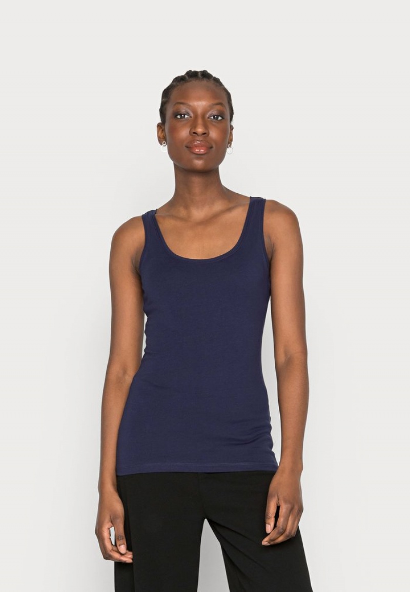 Anna Field Deals Basic Tank 3Er Pack Top T-Shirt Dames Donkerblauw | NL-1542037-GQ