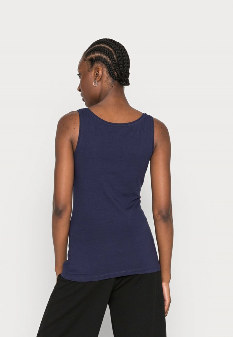 Anna Field Deals Basic Tank 3Er Pack Top T-Shirt Dames Donkerblauw | NL-1542037-GQ