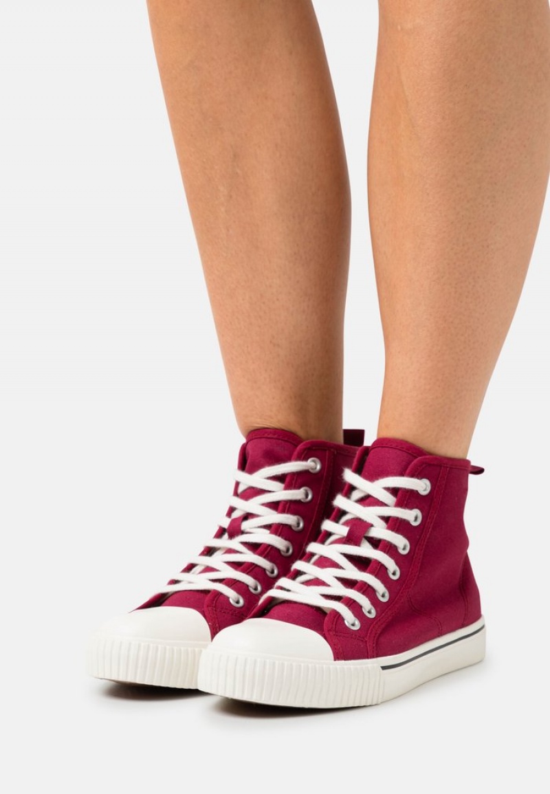 Anna Field Deals High-Top Sportschoenen Dames Donkerrood | NL-9628034-DC