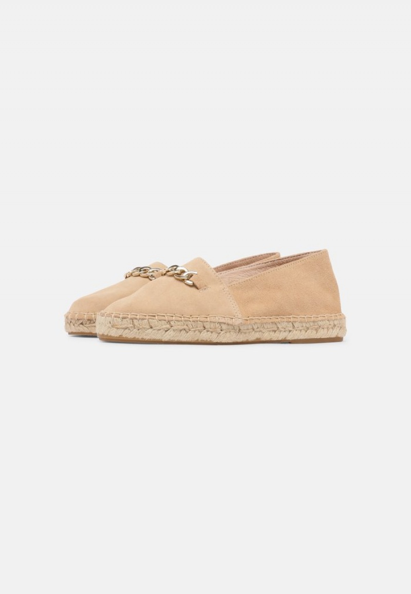 Anna Field Discount Leather Espadrilles Laag Schoenen Dames Beige | NL-0856731-OJ