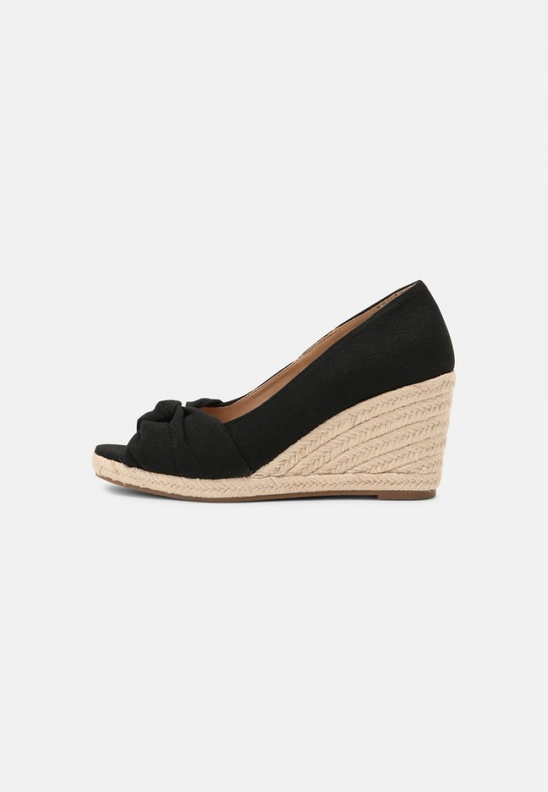 Anna Field Discount Wedges Hakken Dames Zwart | NL-8713569-XY