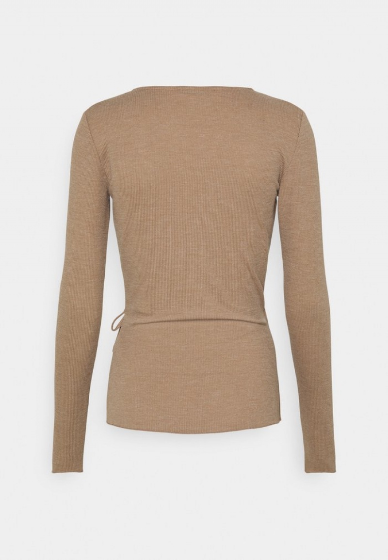 Anna Field Flash Sale Long Sleeved Top Pullover Dames Beige | NL-0547962-NZ