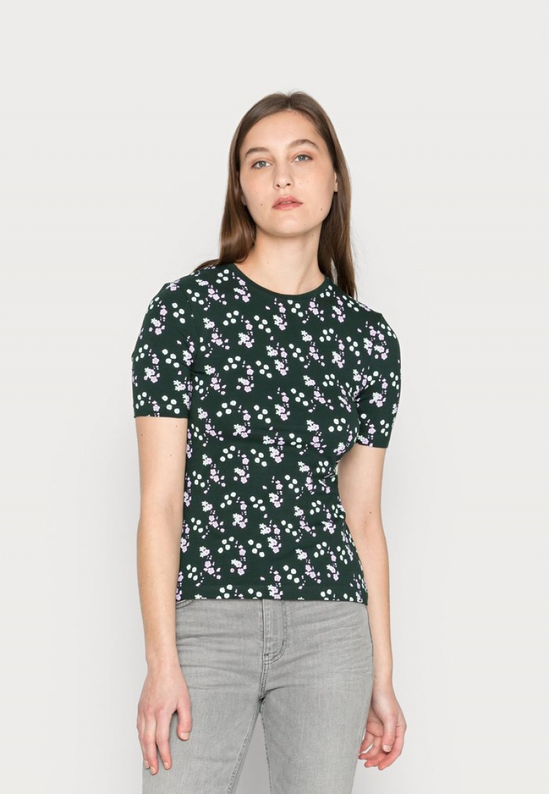 Anna Field Flash Sale Print T-Shirt Dames Groen | NL-5407892-ST