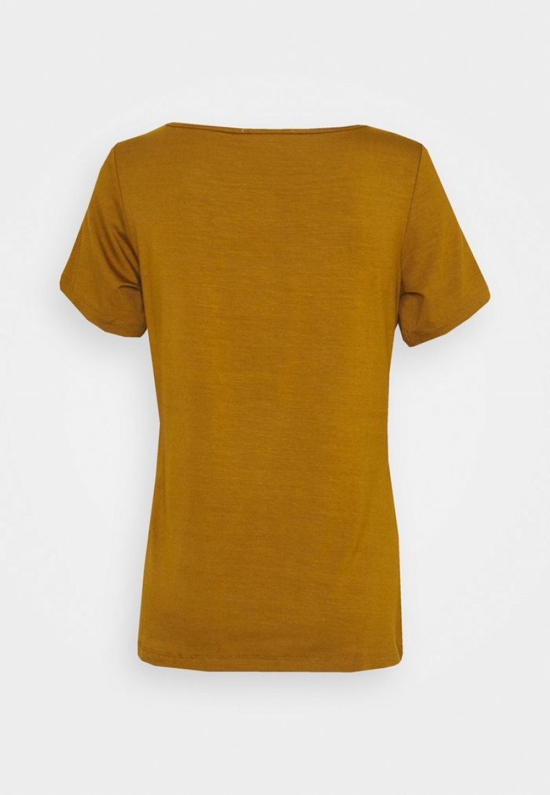 Anna Field Hot Sale Basic T-Shirt Dames Bruin | NL-3641958-RP