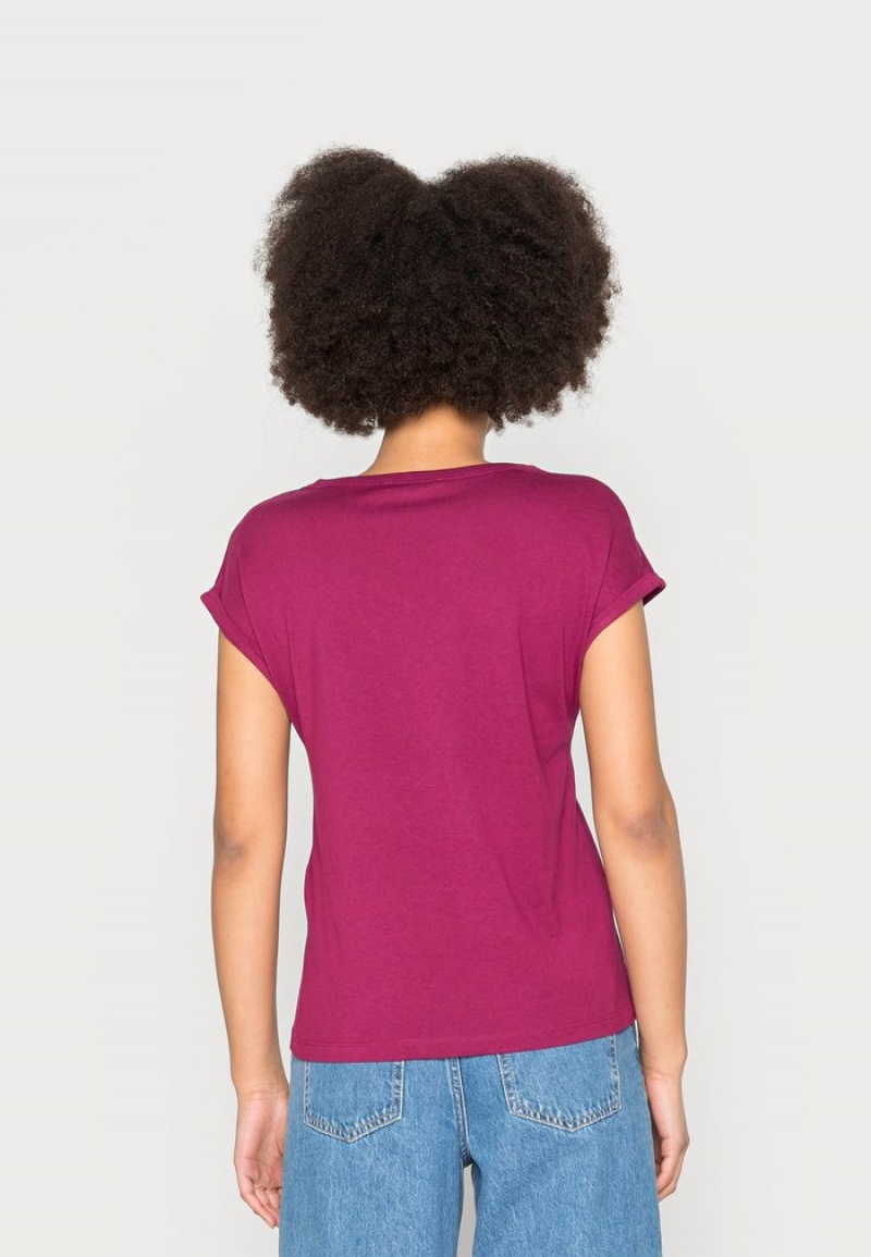 Anna Field Hot Sale Basic T-Shirt Dames Donkerrood | NL-7941302-CE