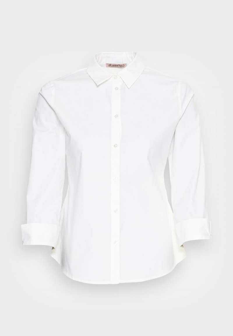 Anna Field Hot Sale Button-Down Blouse Dames Wit | NL-1346750-XJ