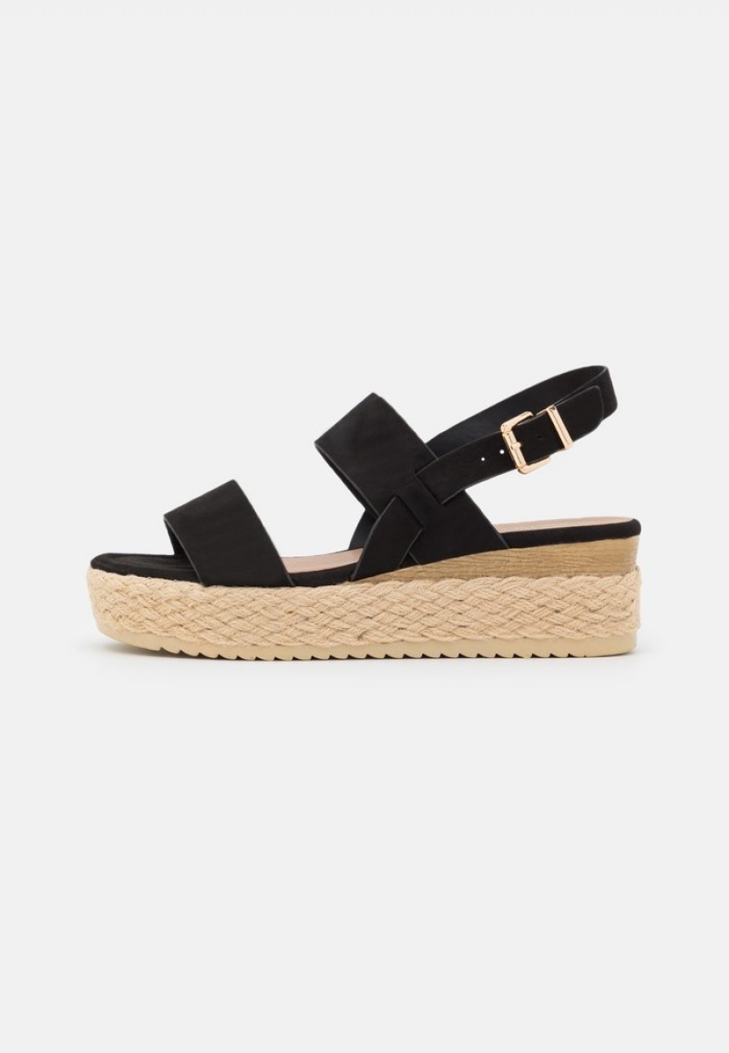 Anna Field Hot Sale Comfort Espadrilles Sandalen Dames Zwart | NL-9234165-ZQ