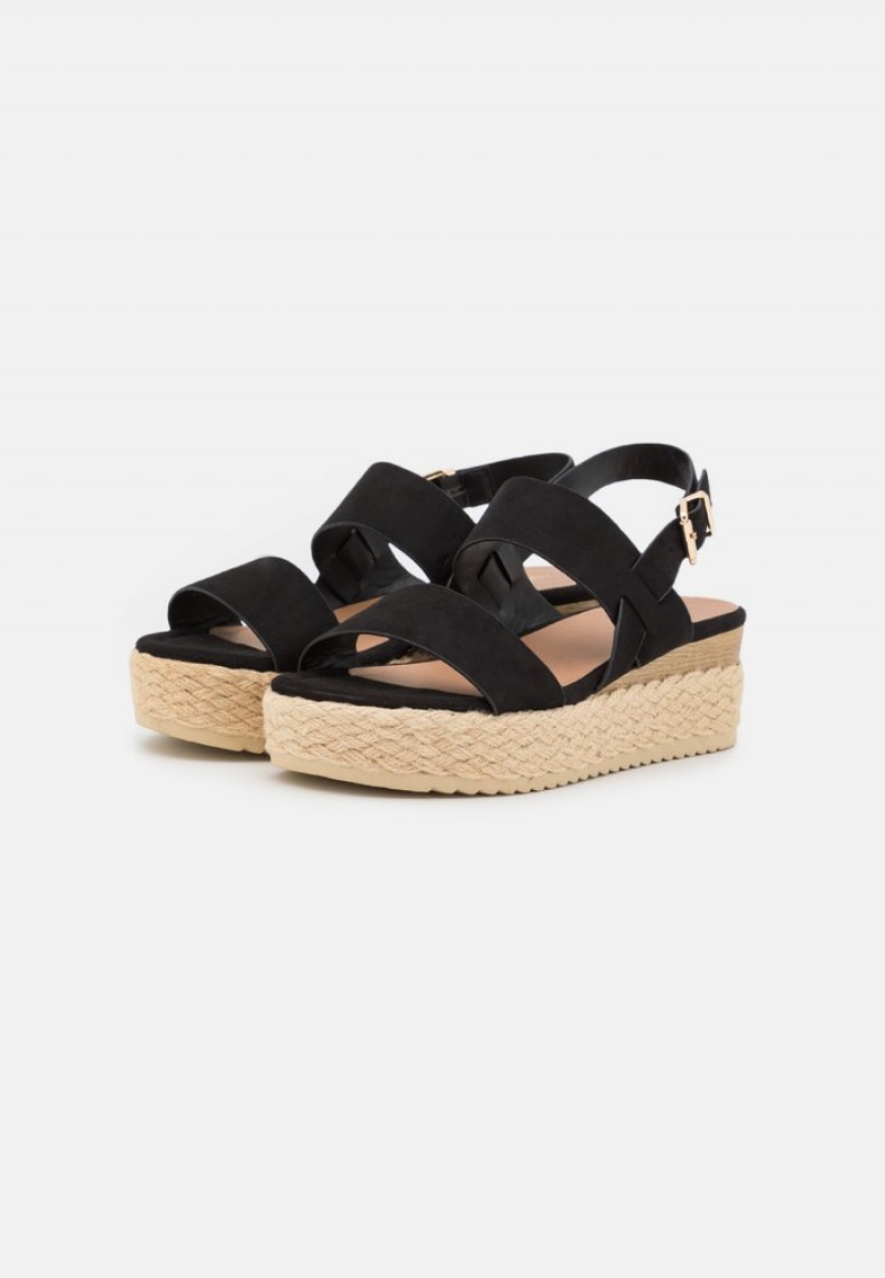 Anna Field Hot Sale Comfort Espadrilles Sandalen Dames Zwart | NL-9234165-ZQ