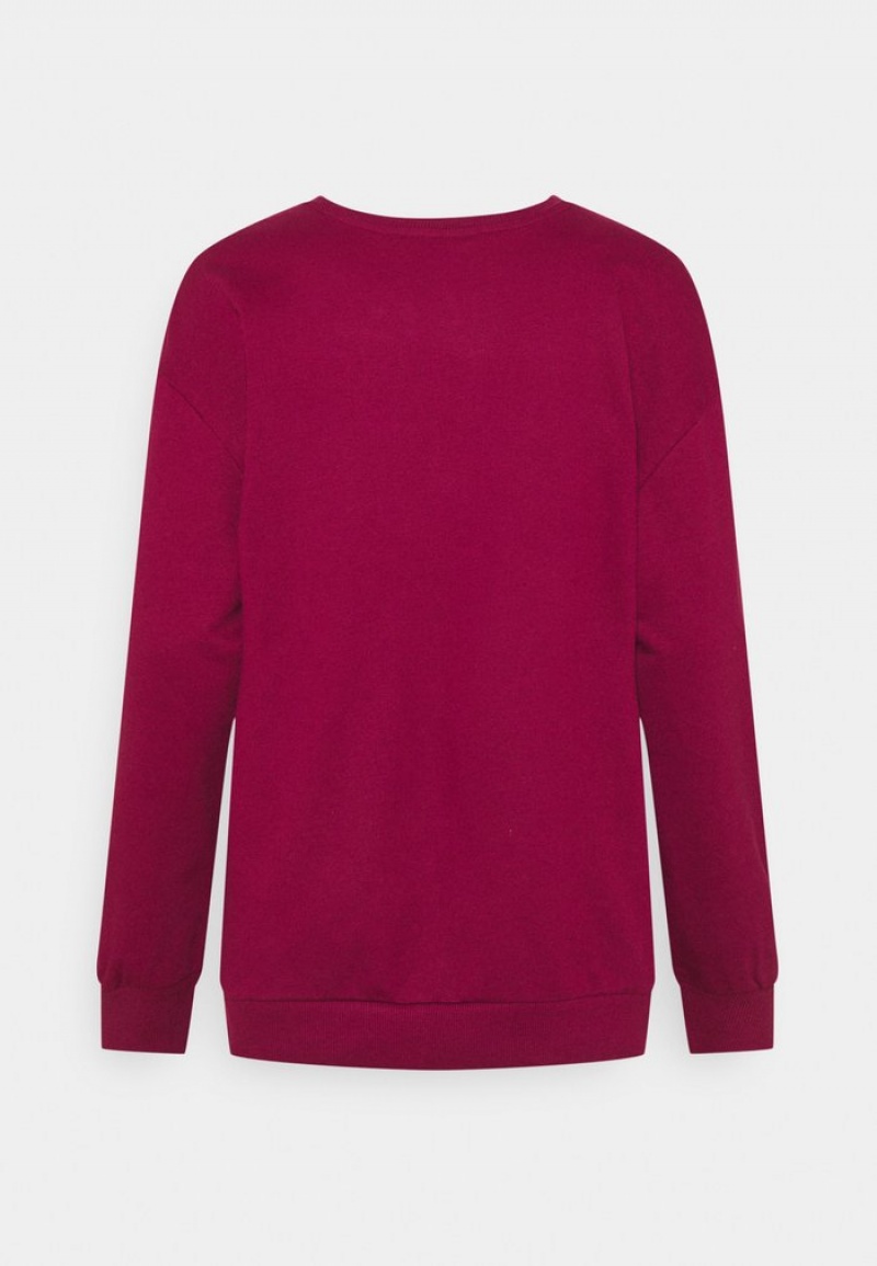 Anna Field Hot Sale Crew Neck With Pocket Sweatshirt Pullover Dames Rood | NL-2180769-FC