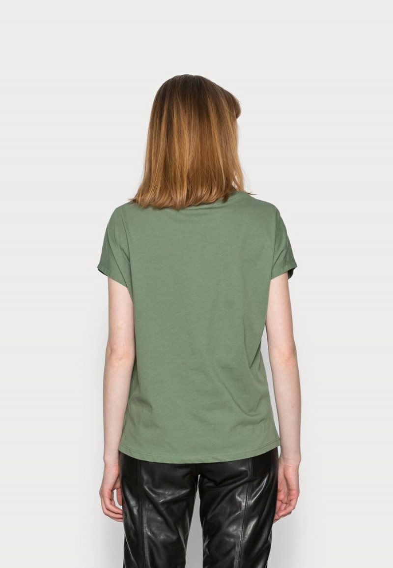 Anna Field Hot Sale Francesca Print T-Shirt Dames Groen | NL-8461573-QY