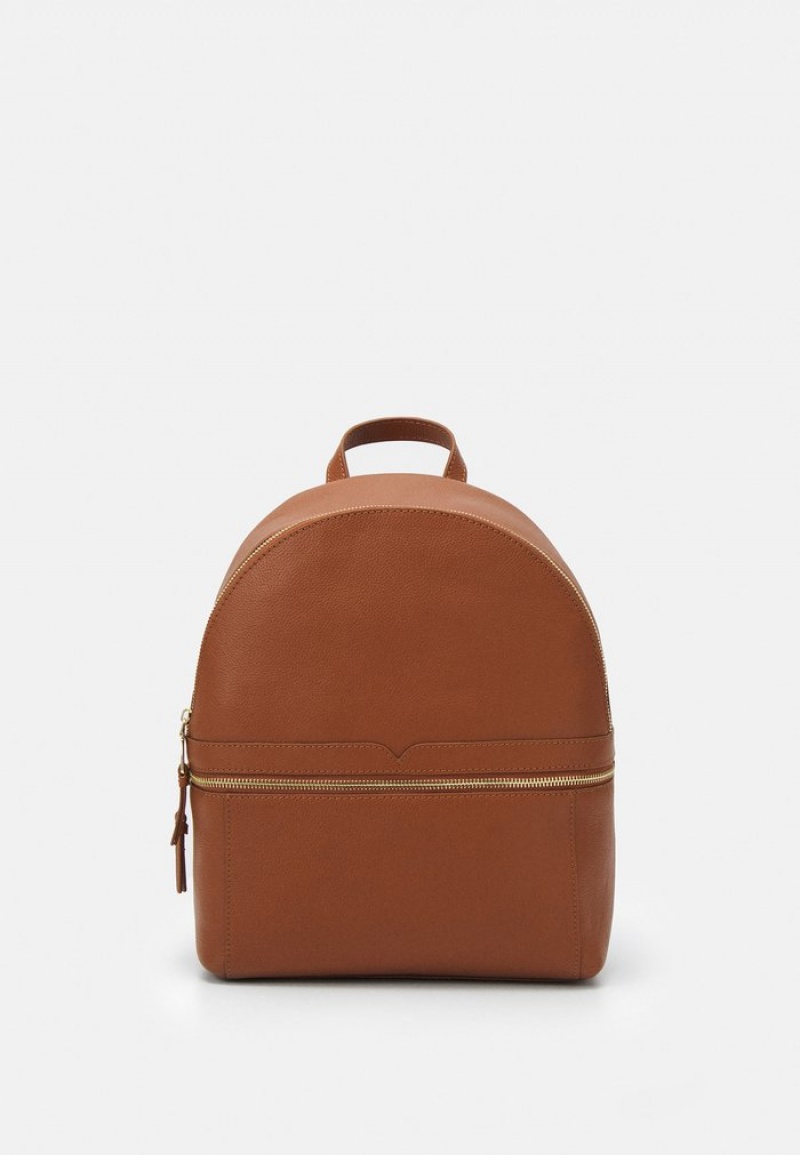 Anna Field Hot Sale Leather Rucksack Rugzak Dames Bruin | NL-7803514-RV