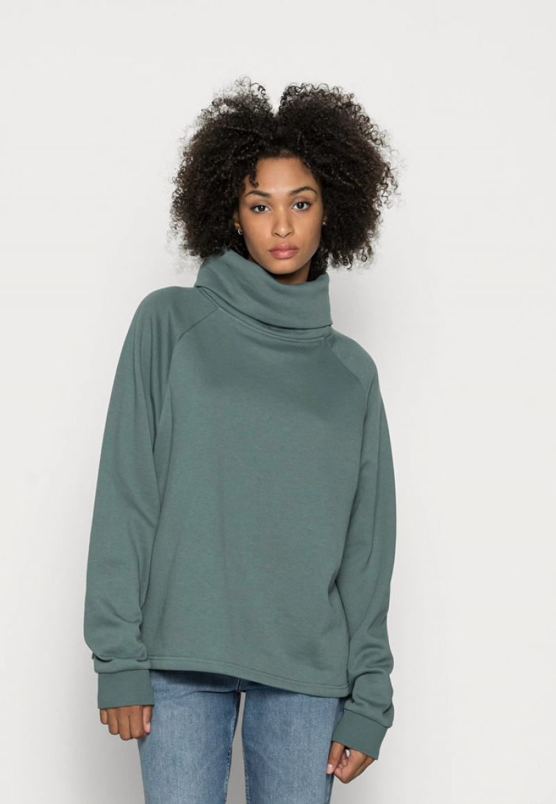 Anna Field Hot Sale Loose Roll Neck Sweatshirt Pullover Dames Groen | NL-1306495-ZF