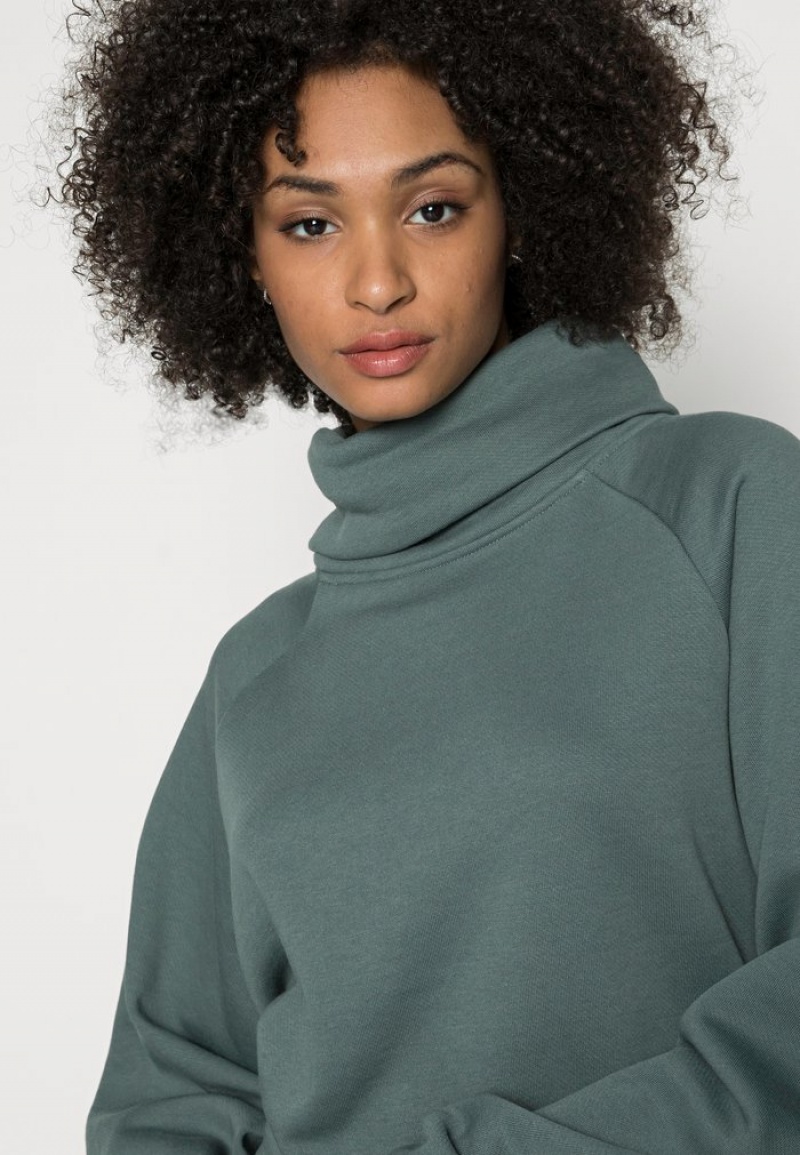 Anna Field Hot Sale Loose Roll Neck Sweatshirt Pullover Dames Groen | NL-1306495-ZF