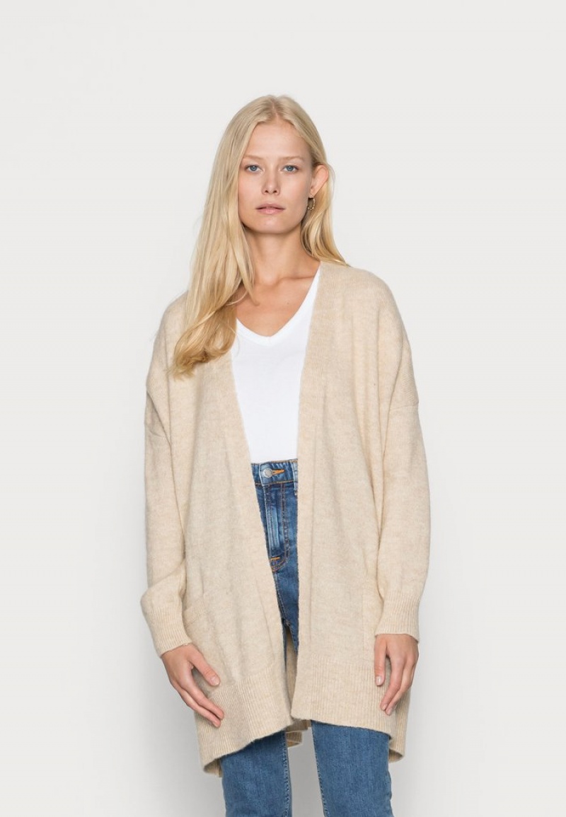 Anna Field Hot Sale Open Wol Blend Cardigan Dames Bruin | NL-3647180-BU