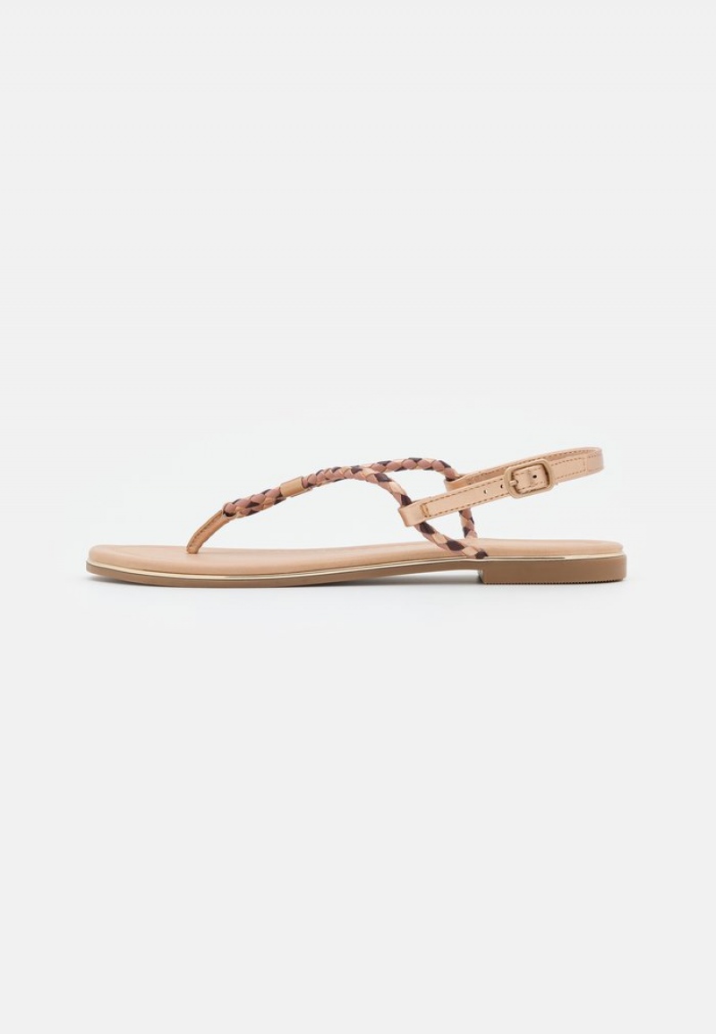 Anna Field Hot Sale T-Bar Sandalen Dames Roze Goud | NL-3096781-EN