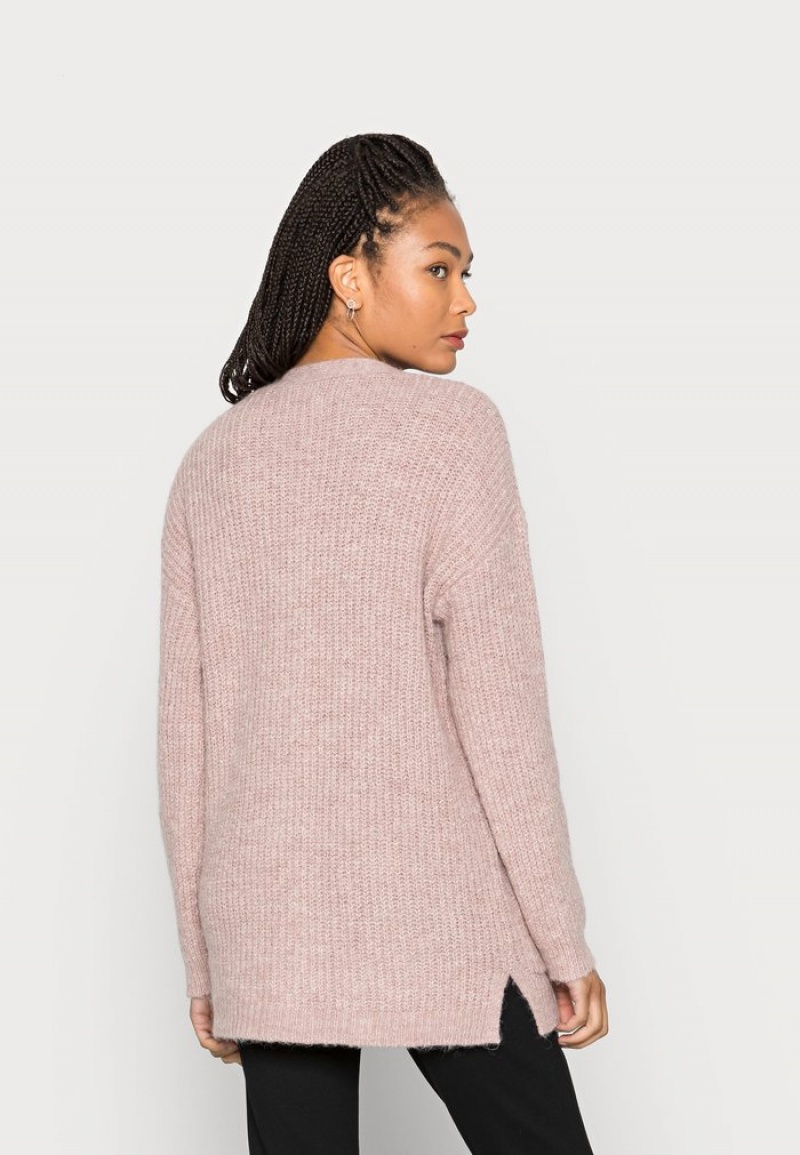 Anna Field New Long With Pocket Cardigan Dames Roze | NL-4389750-NE