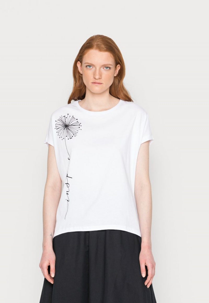 Anna Field New Print T-Shirt Dames Wit | NL-6341780-VB