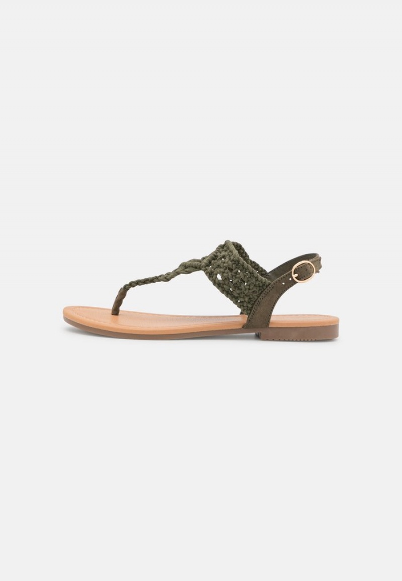 Anna Field New T-Bar Sandalen Dames Khaki | NL-5827930-PQ