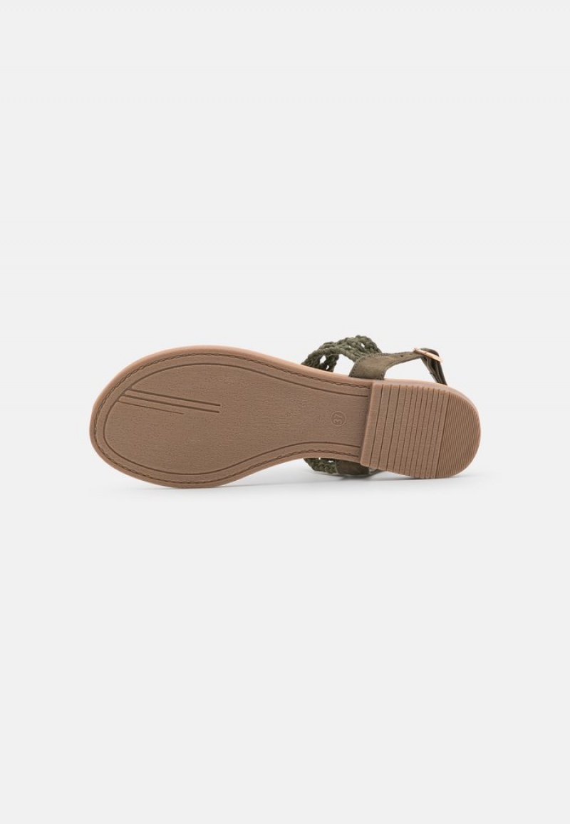 Anna Field New T-Bar Sandalen Dames Khaki | NL-5827930-PQ