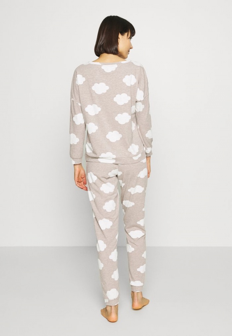 Anna Field New Tanya Pj Set Pyjamaset Dames Bruin | NL-6075412-LD