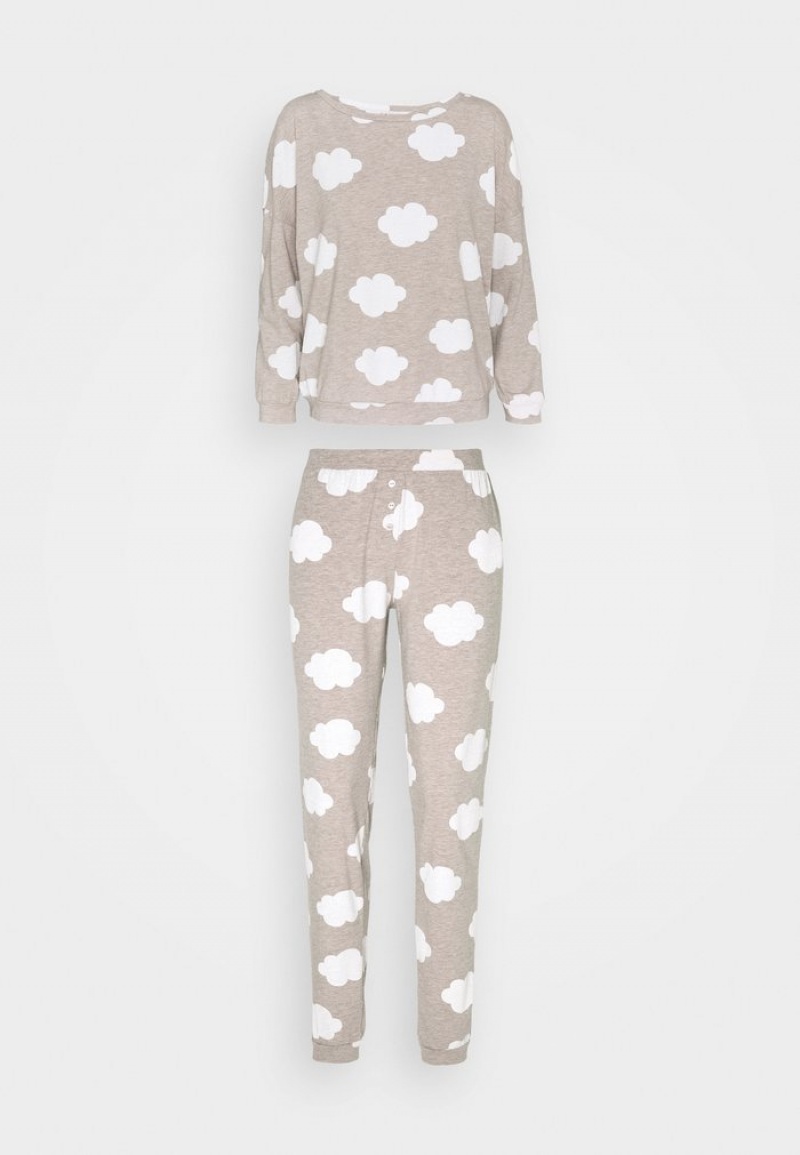 Anna Field New Tanya Pj Set Pyjamaset Dames Bruin | NL-6075412-LD