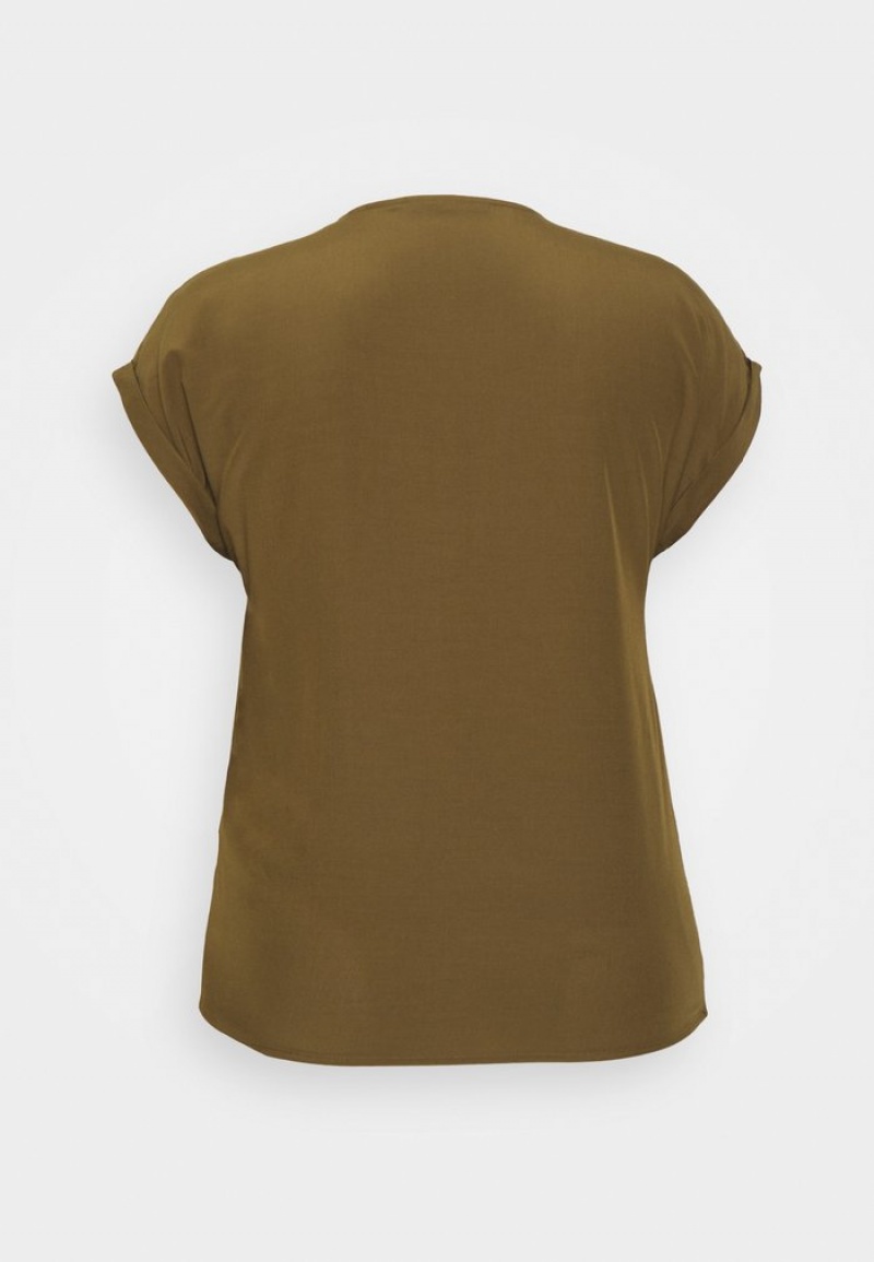 Anna Field Outlet Basic T-Shirt Dames Khaki | NL-0278541-LQ